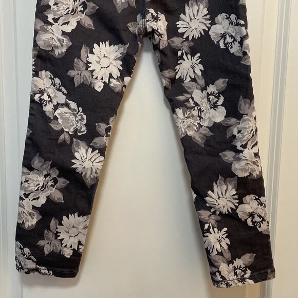Old Navy Girls Floral Rockstar Jeggings Crop Size 7 Regular - Picture 5 of 11